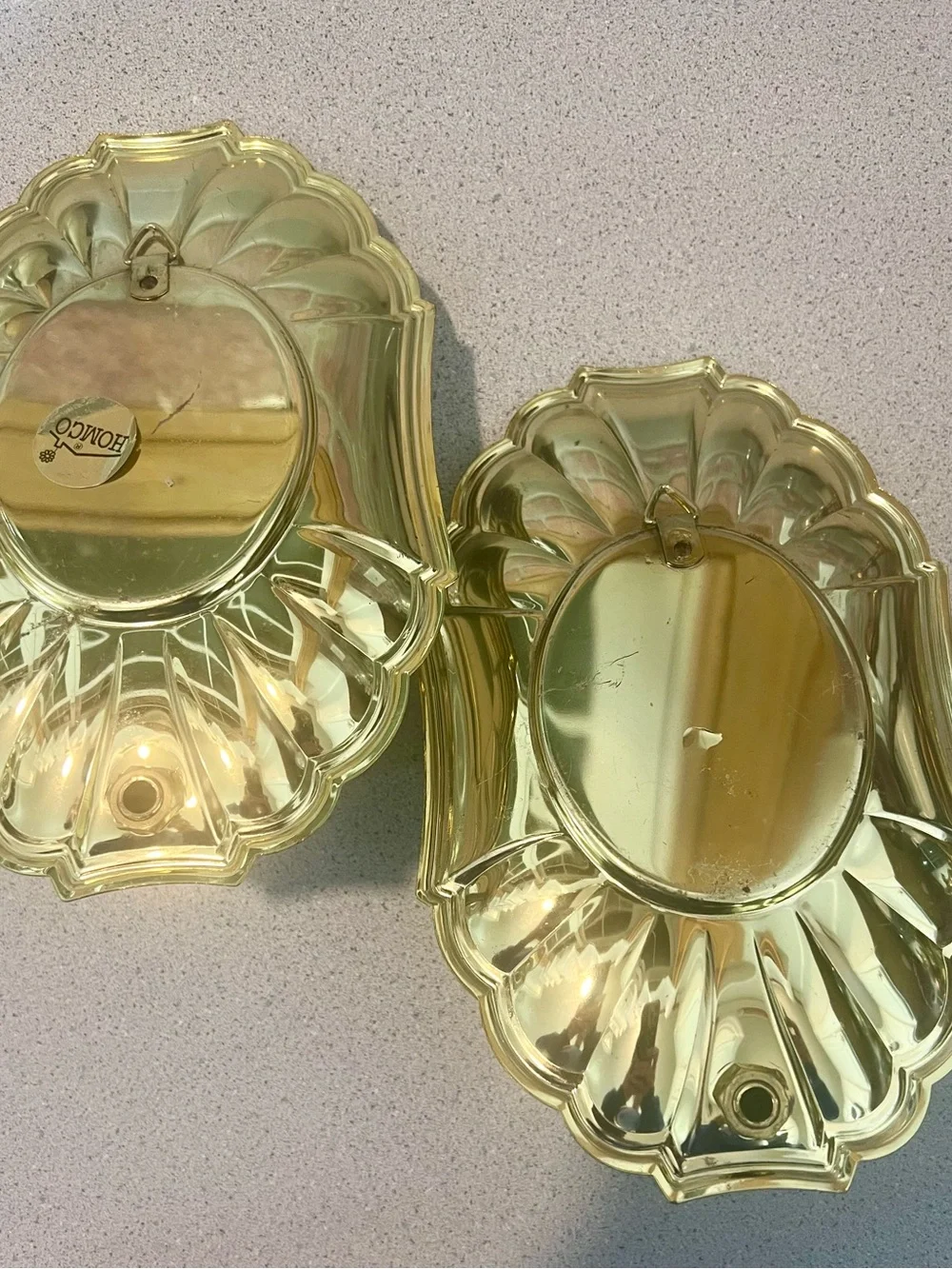 Brass Wall Sconce Candle Holders - Gold Finish Home Interior